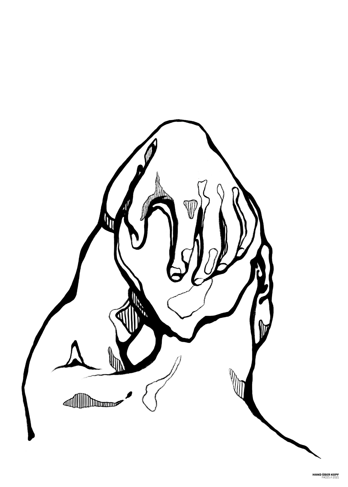 Hand über Kopf